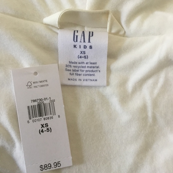 Gap Kids Fleece Cotton Lined Snap Front Hooded Jacket Size XS 4-5 NWT - Picture 6 of 8
